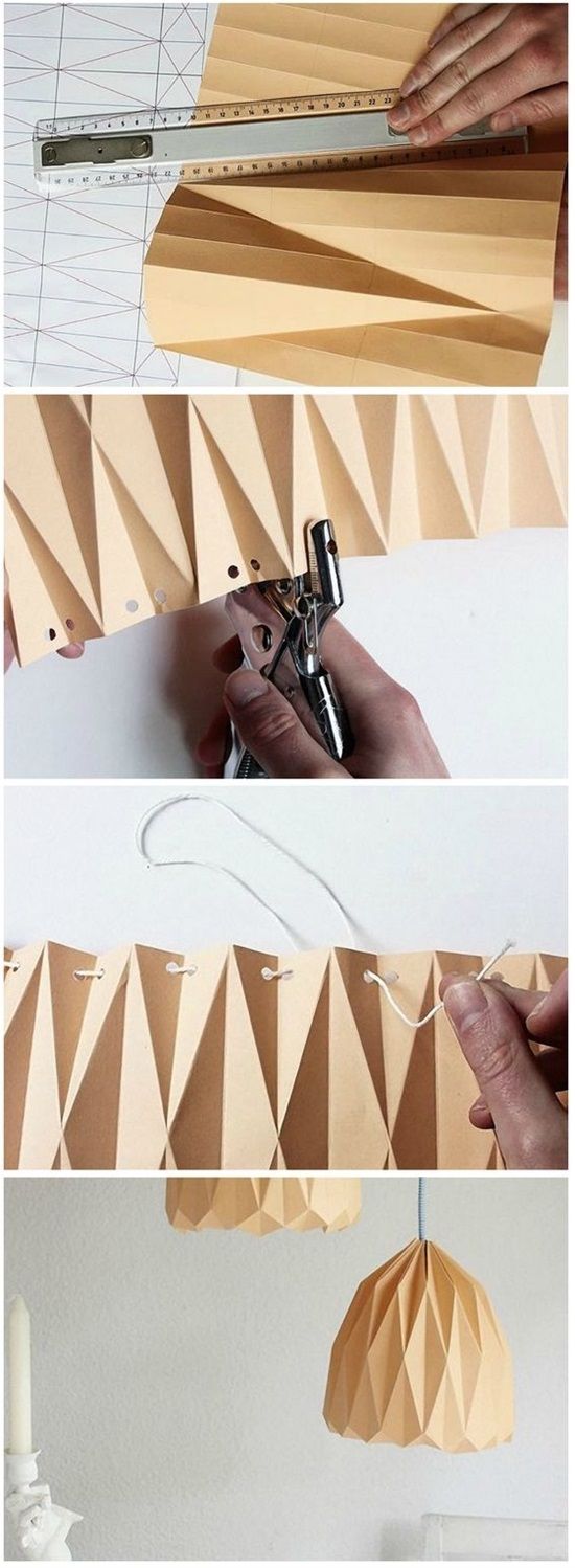 the instructions for how to make an origami chandelier