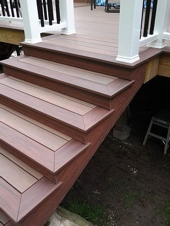 a set of stairs leading up to a deck