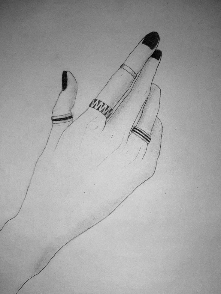 Hand With Ring Drawing, Rings Drawing Reference, Hand With Rings Drawing, Wedding Ring Drawing, Doodle Reference, Rings Drawing, Hand With Ring, Ring Drawing, Jewellery Designing