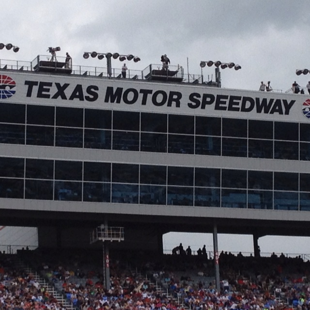 the texas motor speedway building is full of fans