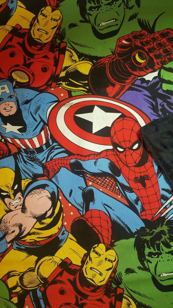 the avengers and spider - man bedding is on display