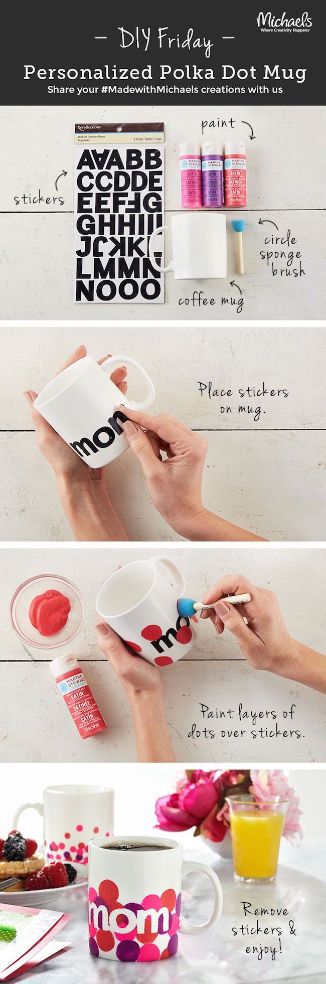 the instructions for how to make coffee mugs