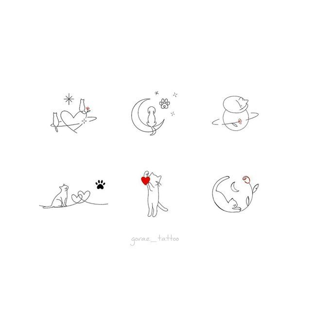 six different types of cats and dogs on a white background with the words love written below them