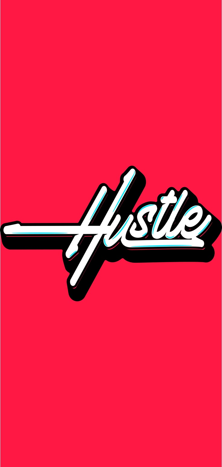 the word hustle is written in white and black on a red background with an arrow