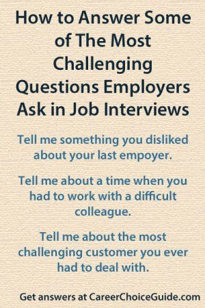 a poster with the words how to answer some of the most challenging questions employees ask in job interviews