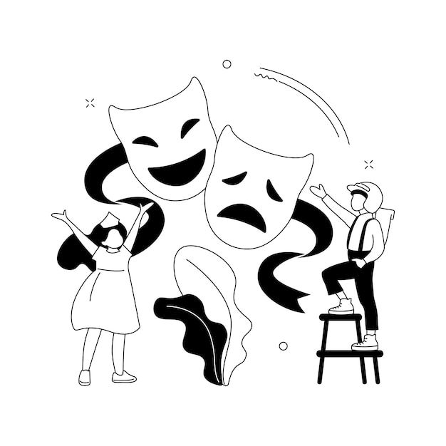 an image of two people with masks on their faces and one person sitting on a stool