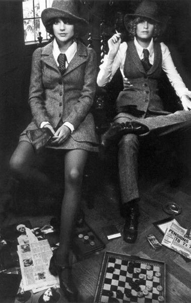 THE DIETRICH - 1920's women wearing 'menswear'. Biba Fashion, Barbara Hulanicki, 1920s Women, Tweed Suits, 1960s Fashion, 1920s Fashion, Moda Vintage, 60s Fashion, Glam Rock