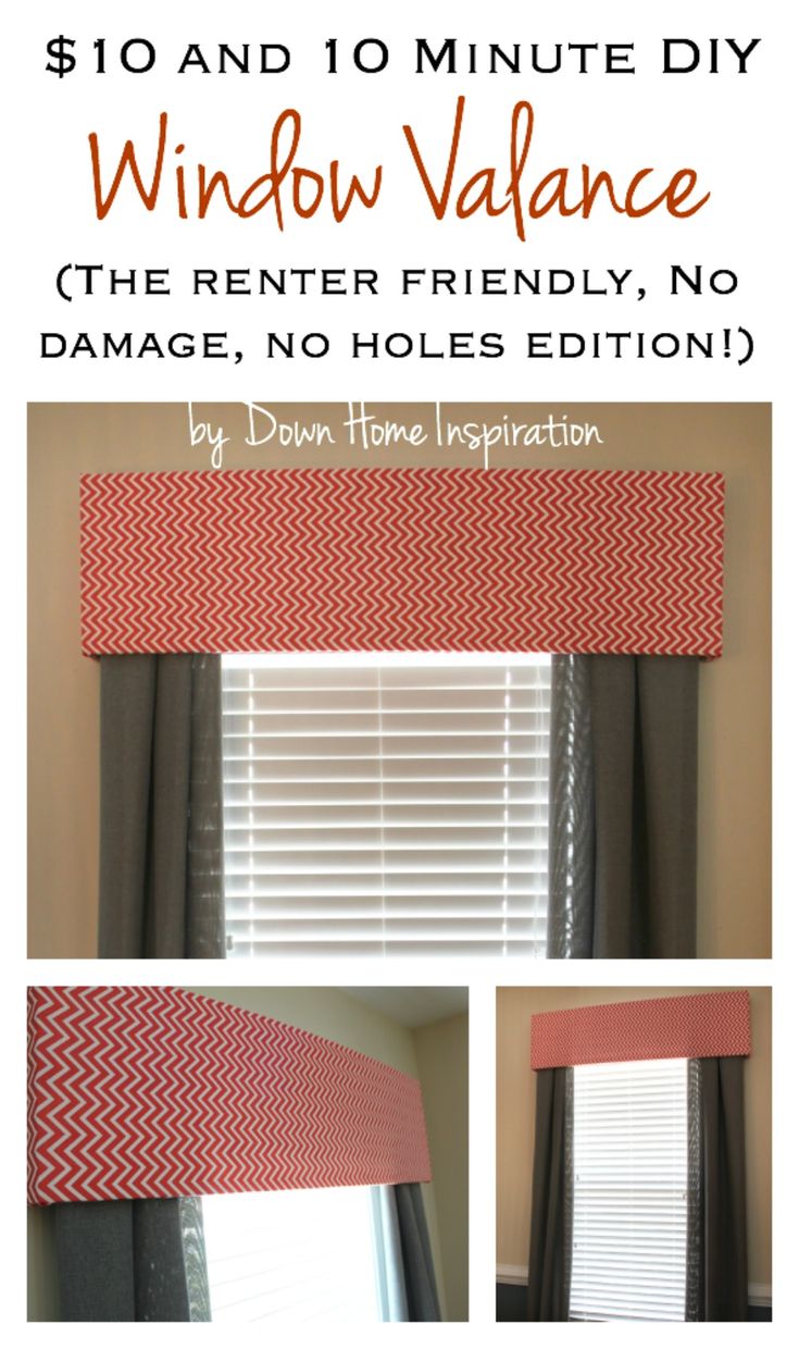 the instructions for how to make an easy window valance with no holes or glues