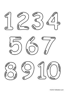 the numbers are drawn in black and white