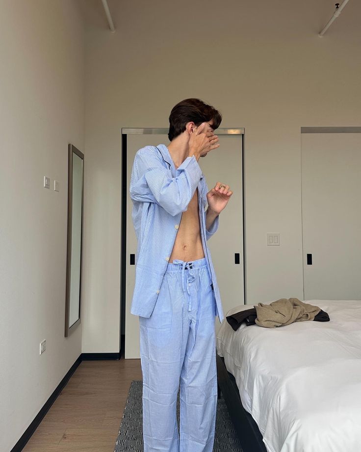 Men Pajamas Aesthetic, Mens Pajamas Aesthetic, Mens Pajama, Pajamas Aesthetic, Pajama Outfit, Sleep Clothes, Mens Pajama Pants, Preppy Vintage, Berry Ave