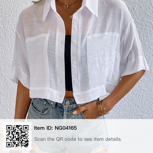 White Cropped Shirt Outfit, Shirt Jacket Outfit Women, Cropped Shirt Outfit, Half Sleeve Shirts Women, Sleeve Shirt Outfit, Linen Shirt Outfit, Cropped White Shirt, White Shirt Outfits, Short Sleeve Linen Shirt