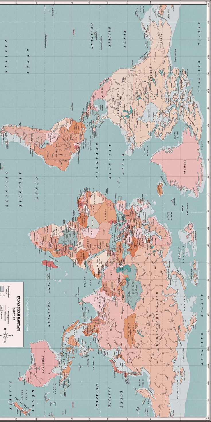 a map of the world with countries and major cities