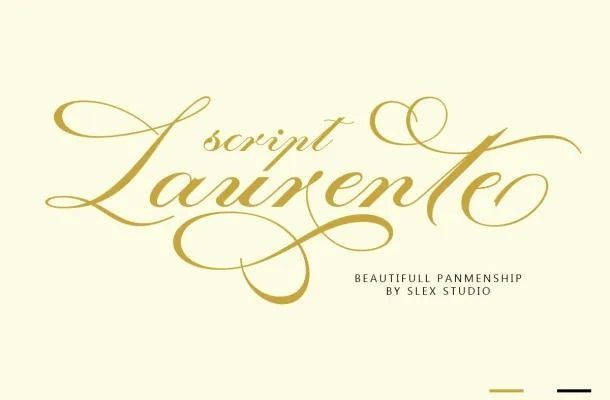 some type of script that is in gold and white with the words sorry lamente on it