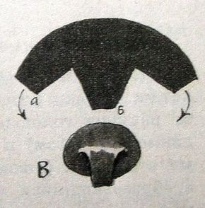 a drawing of a clown's head with the letters b and c below it