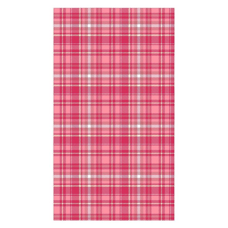 a pink and white plaid fabric