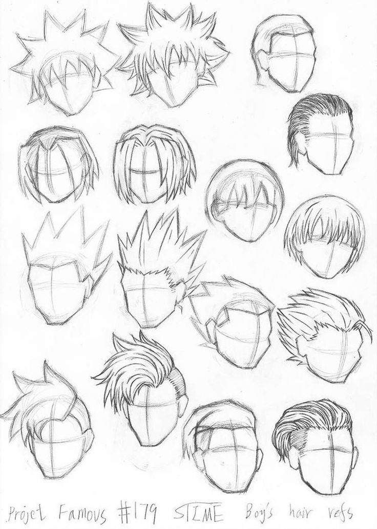 sketches of different facial expressions and hair styles for the character from naruta's avatar