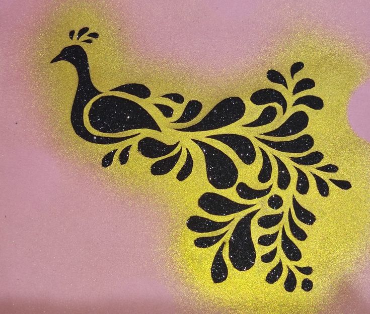 Peacock stencil art | Stencil designs, Stencils tutorials, Stencil art