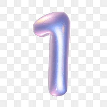 an inflatable balloon shaped like the number one on a transparent background png