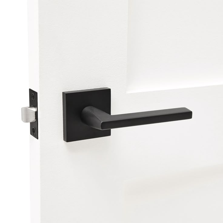 an open door with a black handle on it