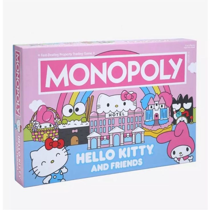 a monopoly board game with hello kitty and friends