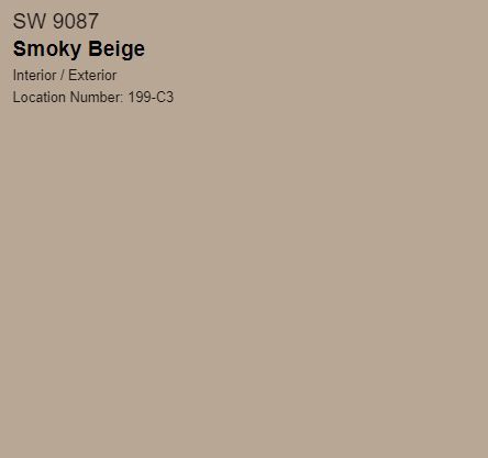 an image of smokey beige color with the words smoky beige