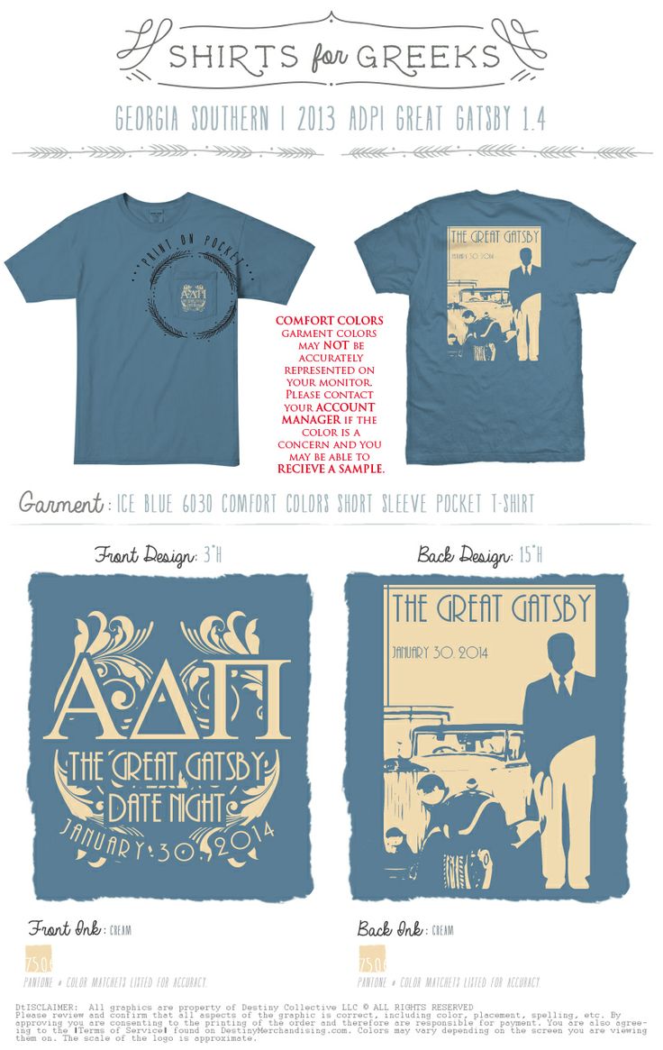 ADPi | Alpha Delta Pi | Great Gatsby | Formal | Date Night | Semi-Formal | Socials | Tshirt Ideas | Simple Design | shirtsforgreeks.com Prom Shirts Ideas Design, Formal Shirt Design, Greek Life Shirts, Senior Class Shirts, Desain Buklet, College Sorority, Alpha Sigma Tau, Greek Shirts, Class Shirt