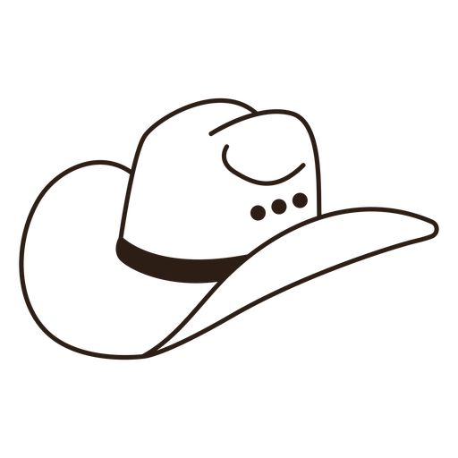 Side filled stroke cowboy hat PNG Design Cowboy Hat Instagram Highlight Cover, Cowboy Hat Template, How To Draw A Cowboy Hat, Cowboyhatt Tattoo, Sombrero Drawing, Cowboy Hat Doodle, Cowboy Hat Outline, Cowboy Hat Art, Cartoon Cowboy Hat