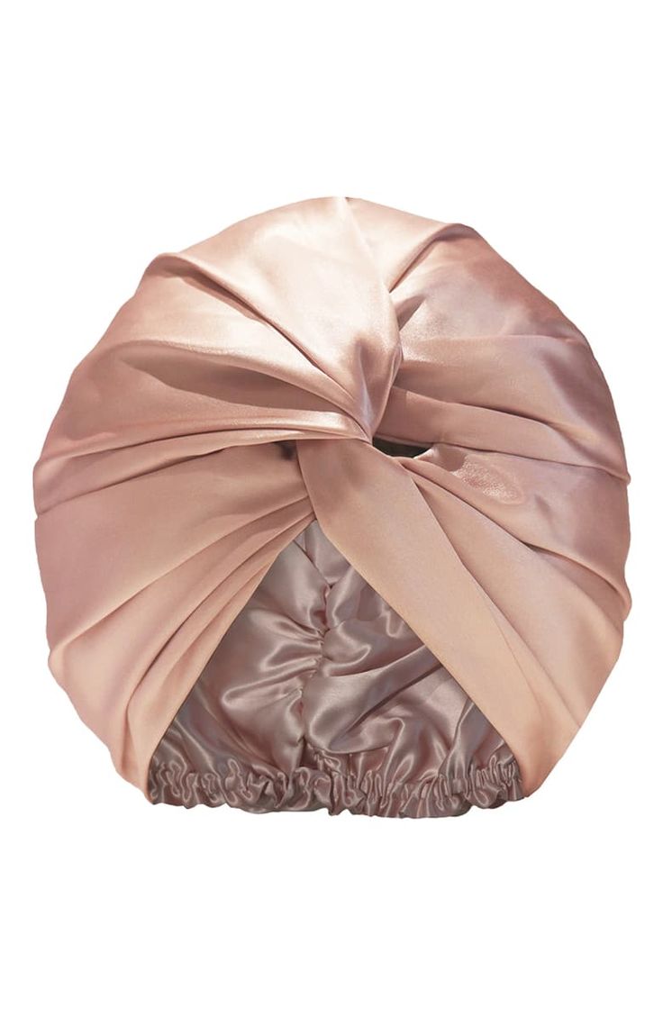 Free shipping and returns on Slip Pure Silk Hair Wrap at Nordstrom.com. What it is: A pure silk double-lined hair wrap to help protect your hair from the effects of friction throughout the night.What it does: This hair wrap is sized to fit most heads and features chic twist detailing at the front. It's designed for curly or thick hair, so it may be loose on those with fine or thinner hair. Silk Turban, Mode Turban, Hair Turban, Satin Bonnet, Hair Bonnet, Celebrity Hair Stylist, Hair Wraps, Silk Hair, Christmas Countdown