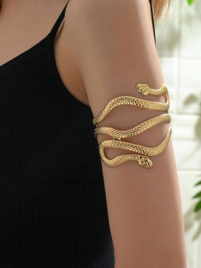 📍PRODUCT SIZE Diameter: 7.5 cm Diameter: 3 inch 📍PRODUCT FEATURES Color: Yellow Gold, Silver Gender: Women Material: Iron Type: Snake Design Arm Cuff Style: Fashionable ✈ PROCESSING TIMES All orders are shipped within 1-2 business days after order is received. 📍TRANSPORT İncludes tracking number 📞COMMUNICATION We recommend that you add your phone number in order not to encounter any problems during the delivery of the cargo.    💫 Thank you for choosing our store. Snake Inspired Fashion, Upper Arm Cuff Bracelet, Gold Arm Cuff, Upper Arm Cuff, Arm Bangles, Gold Arm Band, Arm Cuff Bracelet, Upper Arm Cuffs, Arm Bracelet