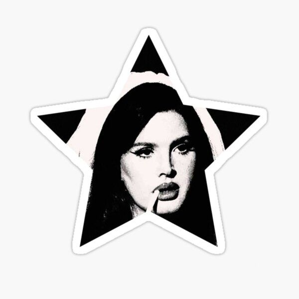 a star sticker with an image of a woman's face