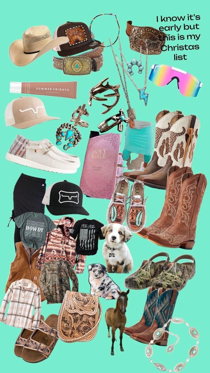 a collage of shoes, hats, and other items on a blue background with the words i know it's what this is