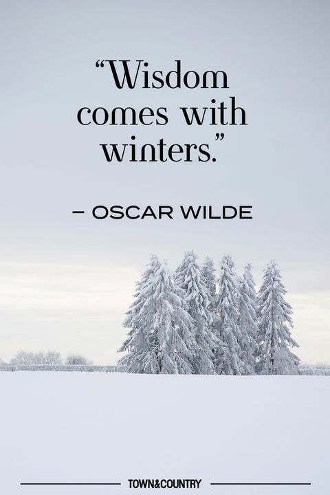 a quote from oscar wilde about the snow covered trees in front of him and his friends