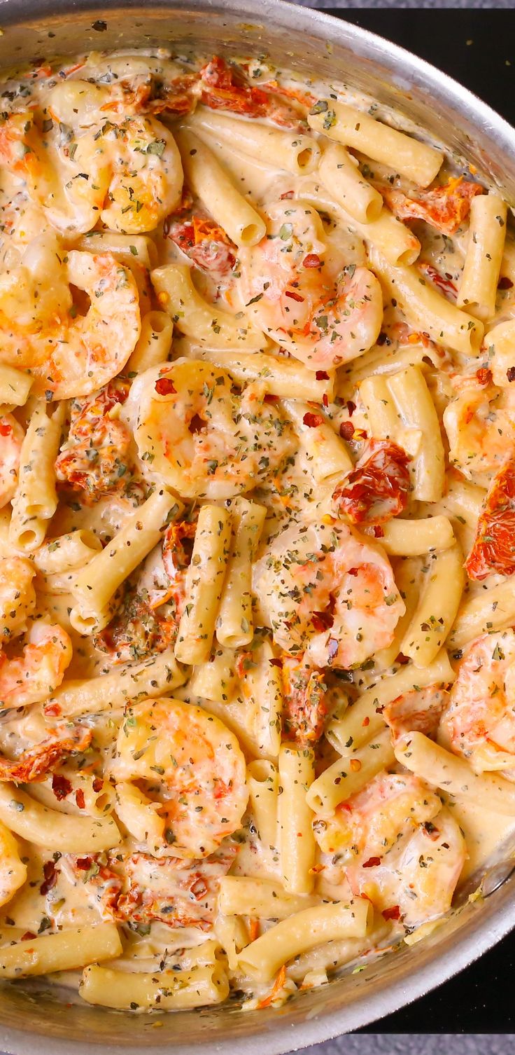 an image of pasta with shrimp and sauce in a pan on the app store's facebook page