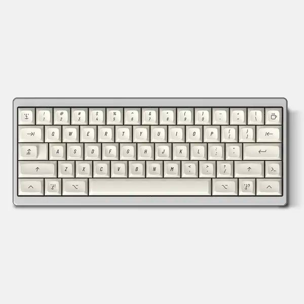 a computer keyboard on a white background