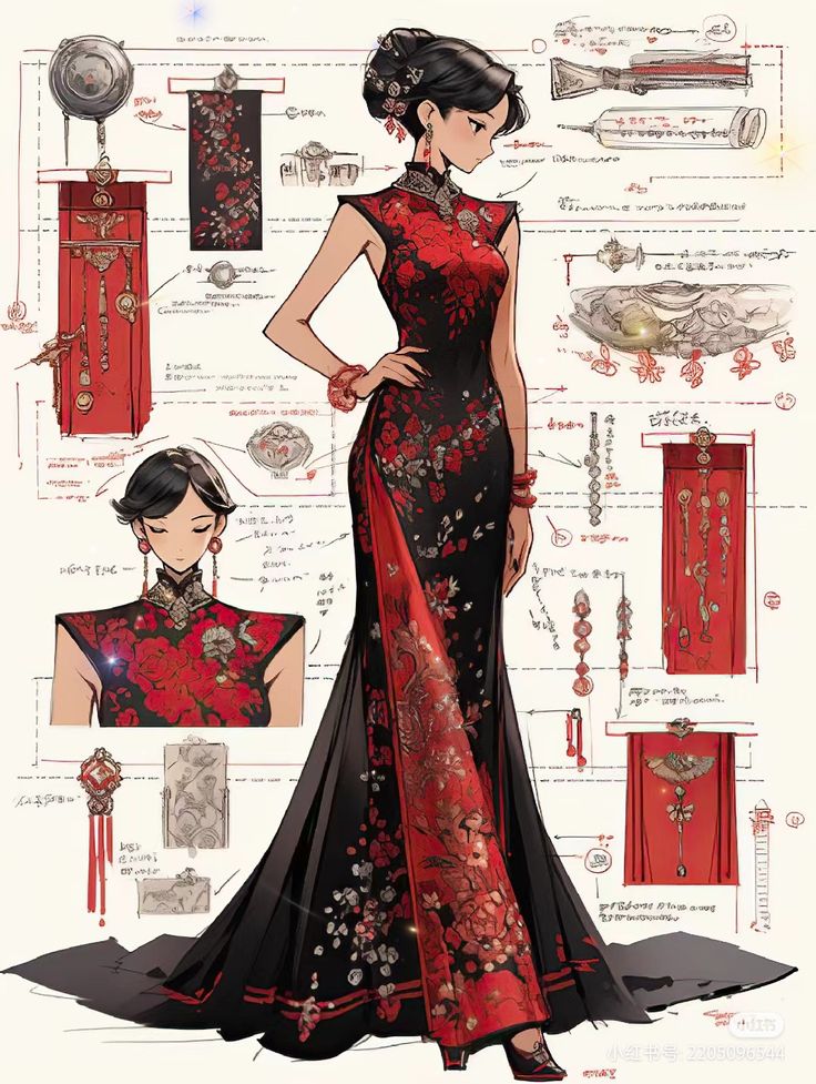 Fancy Chinese Dress, Chinese Inspired Prom Dress, Elegant Chinese Dress, Mulan Inspired Dress, Qipao Prom Dress, Chinese Inspired Wedding Dress, Asian Inspired Dress, Chinese Clothes Design, Chinese Dress Design