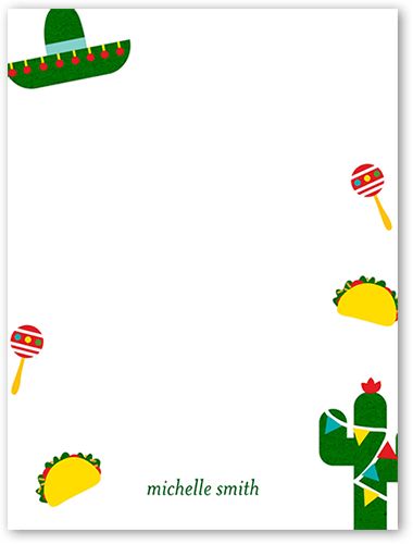 a mexican themed border with sombrero, cactus and taco hats on it