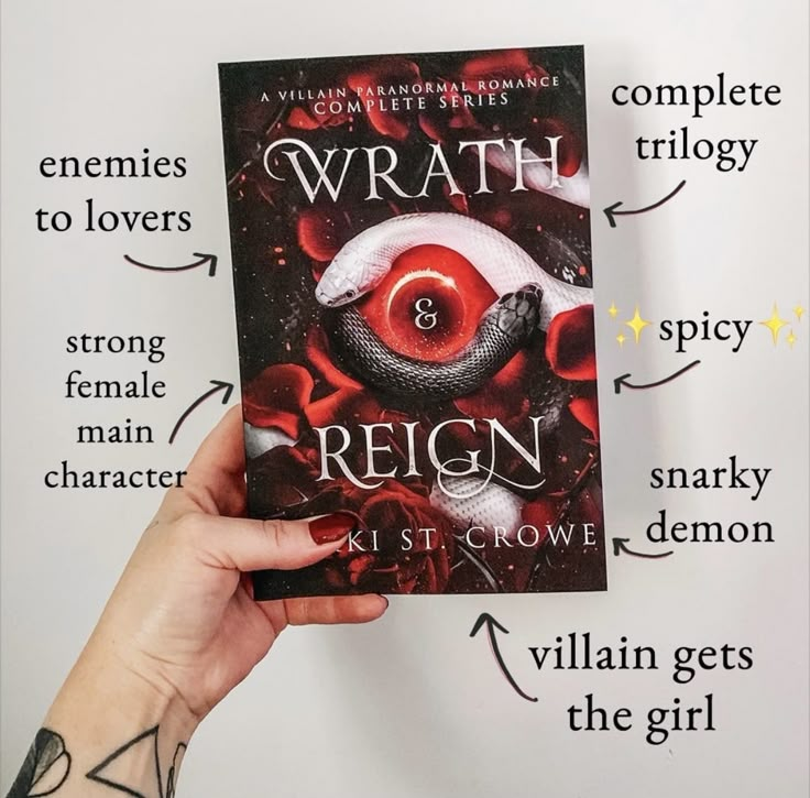 a hand holding up a book about the origin of the novel, warth reign