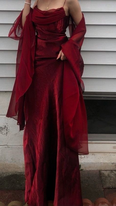 Burgundy Mermaid Spaghetti Straps Long Prom Dress With Chiffon Sash Deep Red Dress Formal, Dark Red Prom Dress Long Sleeve, Red Dress Outfit Elegant, Burgandy Prom Dresses, Dark Red Dress Long Elegant, Goth Red Dress, Red Prom Dresses Long Elegant, Alt Prom Dresses, Deep Red Prom Dress