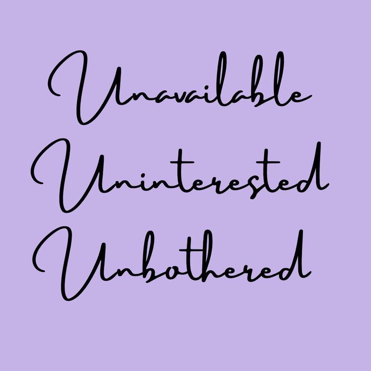 the words unantifiable, uninterested and unhithed on a purple background