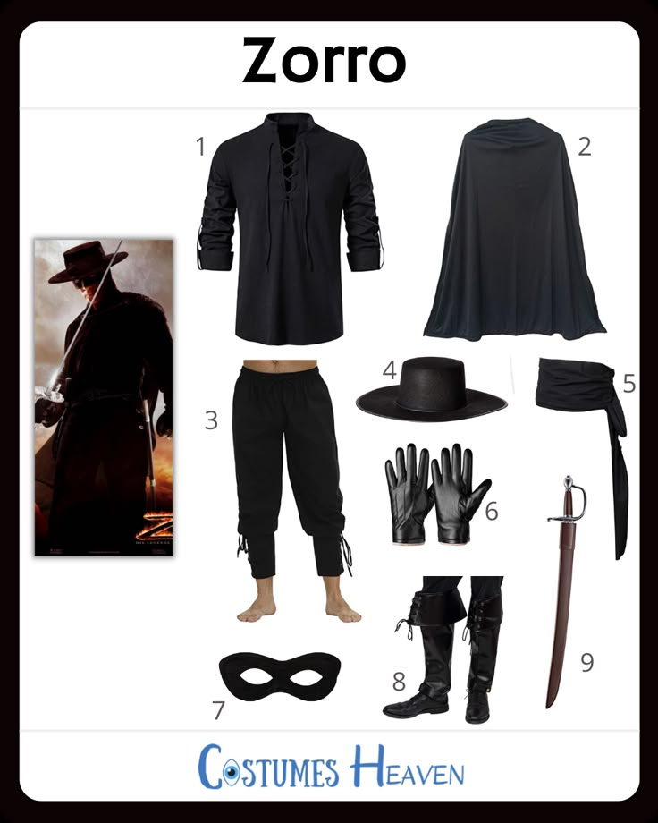 the costume guide for zorro