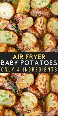 air fryer baby potatoes are the only ingredients you need to make this easy and delicious side dish