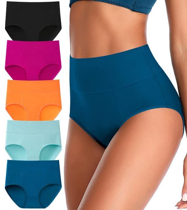 PRICES MAY VARY. SOFT & COMFORTABLE COTTON FABRIC: Soft stretchy women's cotton underwear, stays in place at the waist, no rolling, pinching or bunching. They don't show any seams or lines under leggings, jeans, pants, dresses. The seam lines are smooth and don't irritate. No deformation or shrinkage after washing or drying. HIGH WAISTED WIDE WAISTBAND: Hihg rise womens briefs with wide waistband, hold your belly in, smooth out your tummy area, hide your muffin top. They go up above the bellly b Cheap Stretch No-show Shapewear, Cheap Compressive Full Coverage Shapewear, Cheap Seamless Full Coverage Intimates, Cheap Women's Push-up Shapewear, Cheap Full Coverage Seamless Intimates, Cheap Stretch Shapewear For Loungewear, Cheap Padded Full Coverage Intimates, Cheap Shapewear Swimwear, Cheap Smoothing High-waist Shapewear