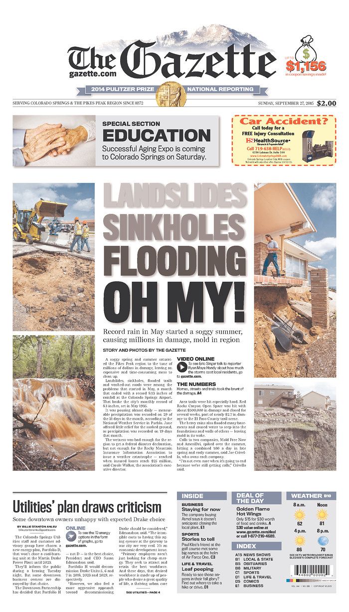 the gazette front page with an image of a construction site