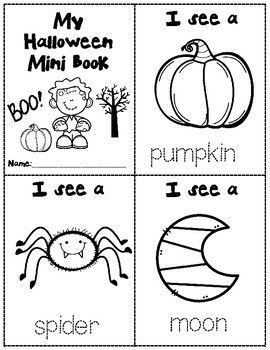 halloween worksheet for kids with pictures and words to color on the front page