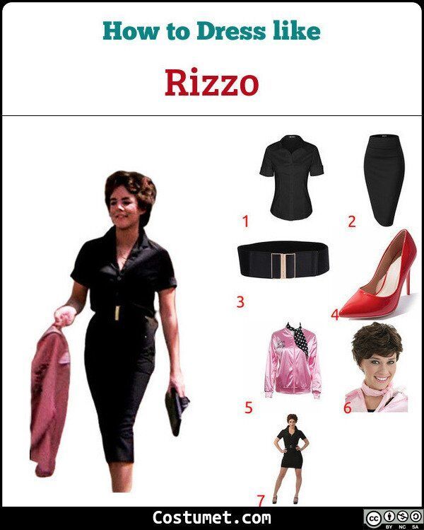 Rizzo (Grease) Costume Rizzo Grease Costume, Grease Outfits Ideas, Grease Costumes Diy, Grease Halloween Costumes, Rizzo Grease, Grease Themed Parties, Pink Lady Costume, Sandy From Grease, Grease Outfits