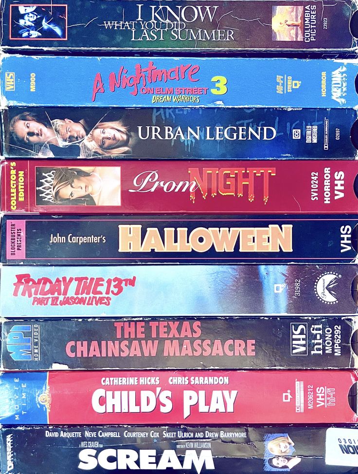 a stack of movies sitting on top of each other