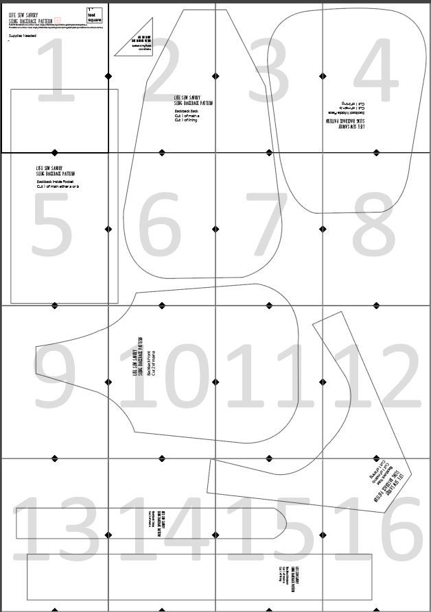 the pattern is shown with numbers and measurements to make it look like they have been cut out