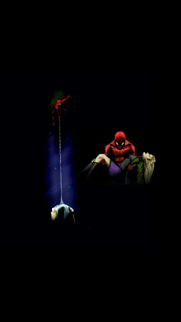 a spider man sitting on top of a black wall next to a red and white stuffed animal