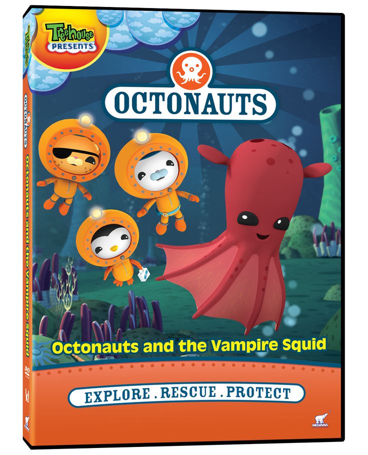 an octopus and the vampire squid dvd cover for octonauts, which features cartoon characters