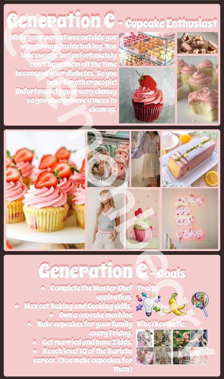 a series of photos showing different types of cakes and cupcakes, with the words celebration